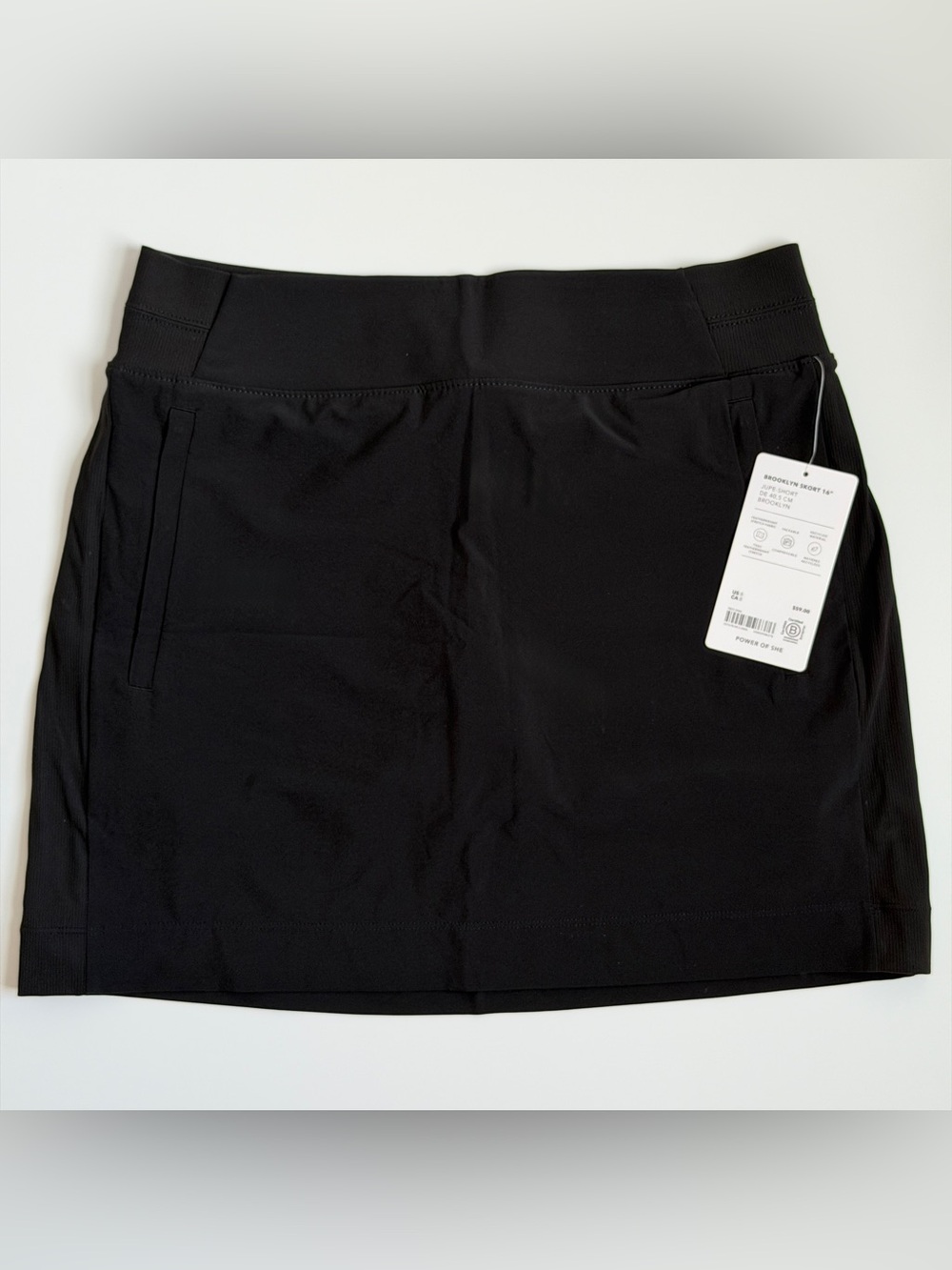 Athleta Brooklyn Skort Black 16” Women’s Size 8 NWT